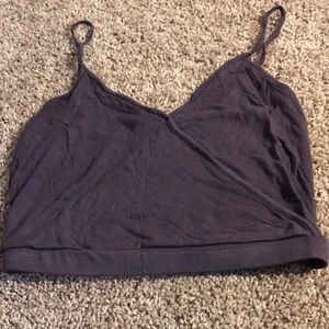 Purple crop shirt